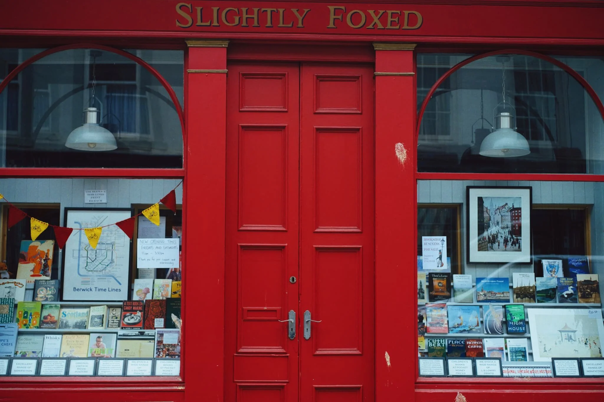 One of our favourite shops in Berwick, Slightly Foxed . The interior of the shop is almost made out of books, there’s so many.