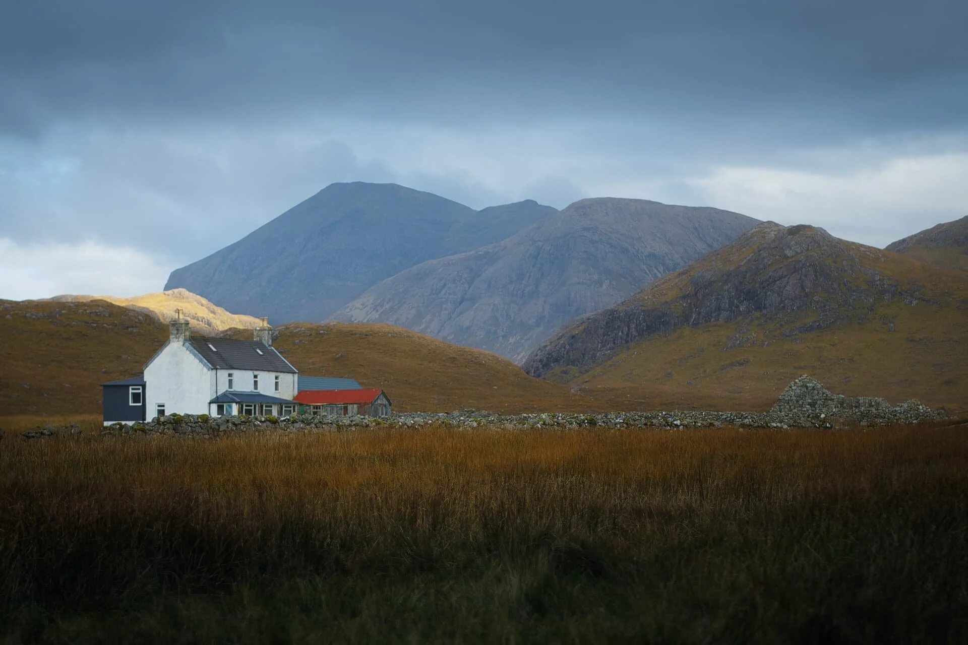 We finally arrived at the flat bay of Camasunary. There’s three buildings on the bay; two of them are bothys (one old and disused, another freshly constructed). The building pictured, though, is a private house. I’m not sure if it’s still in use or not; it looked in various states of disrepair. You have to admit, it’s a cracking spot for a house.