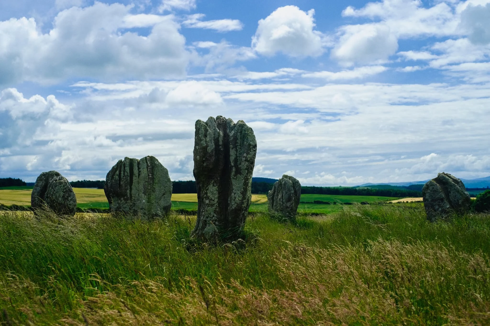 And here we are, Duddo Stone Circle. Much more impressive than we had first anticipated, actually! The stone circle is “officially” known as Duddo Five Stones because, well, there’s five stones.