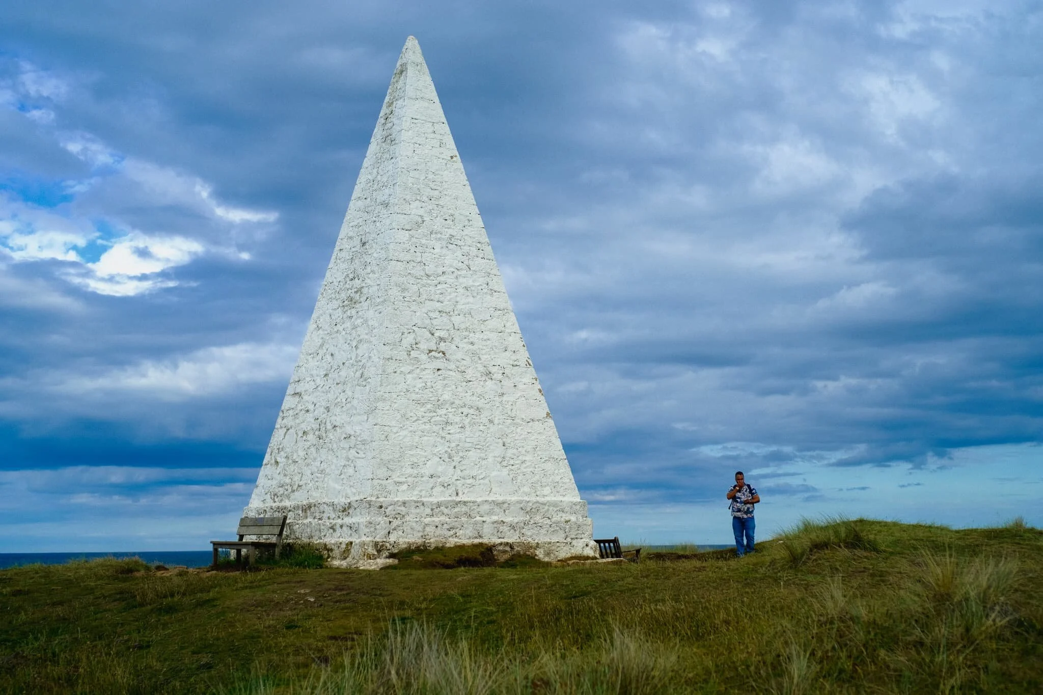 Emmanuel Head, the northeastern edge of England. The strange structure here isn’t a weird lighthouse but rather a daymark for maritime navigation. Standing 35 ft high, it was built in 1810 and is probably Britain’s earliest daymark.