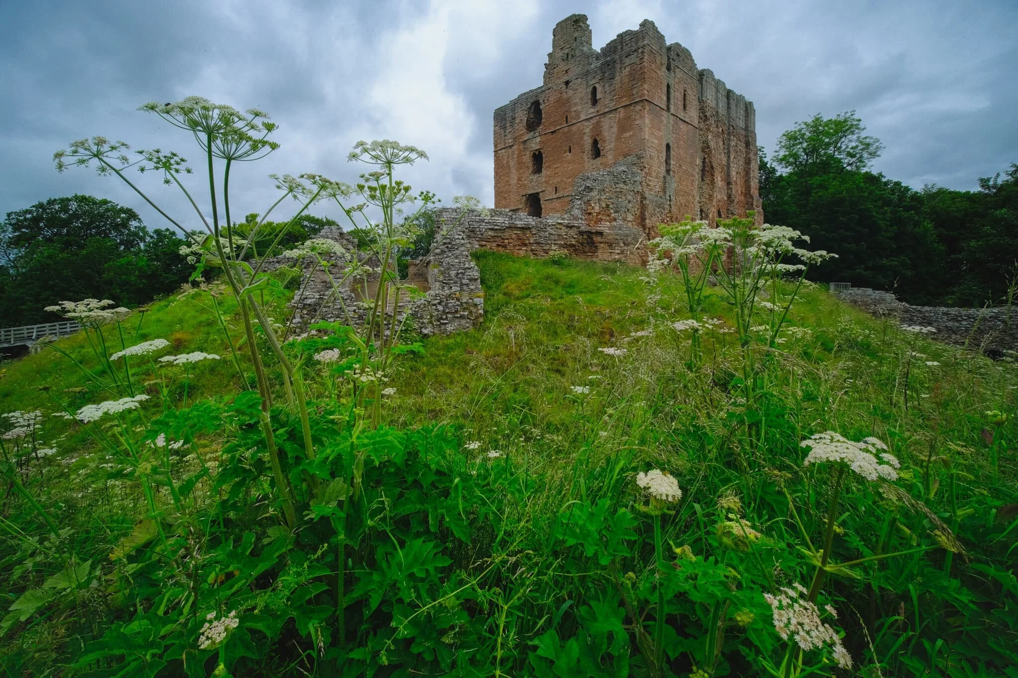 First stop, Norham Castle! The original tower known as the Great Tower, which is largely what’s left of the castle, was founded by Ranulf Flambard, Bishop of Durham, between 1099 and 1128 AD. It was built to protect the bishopric of Northumberland from the Scots.