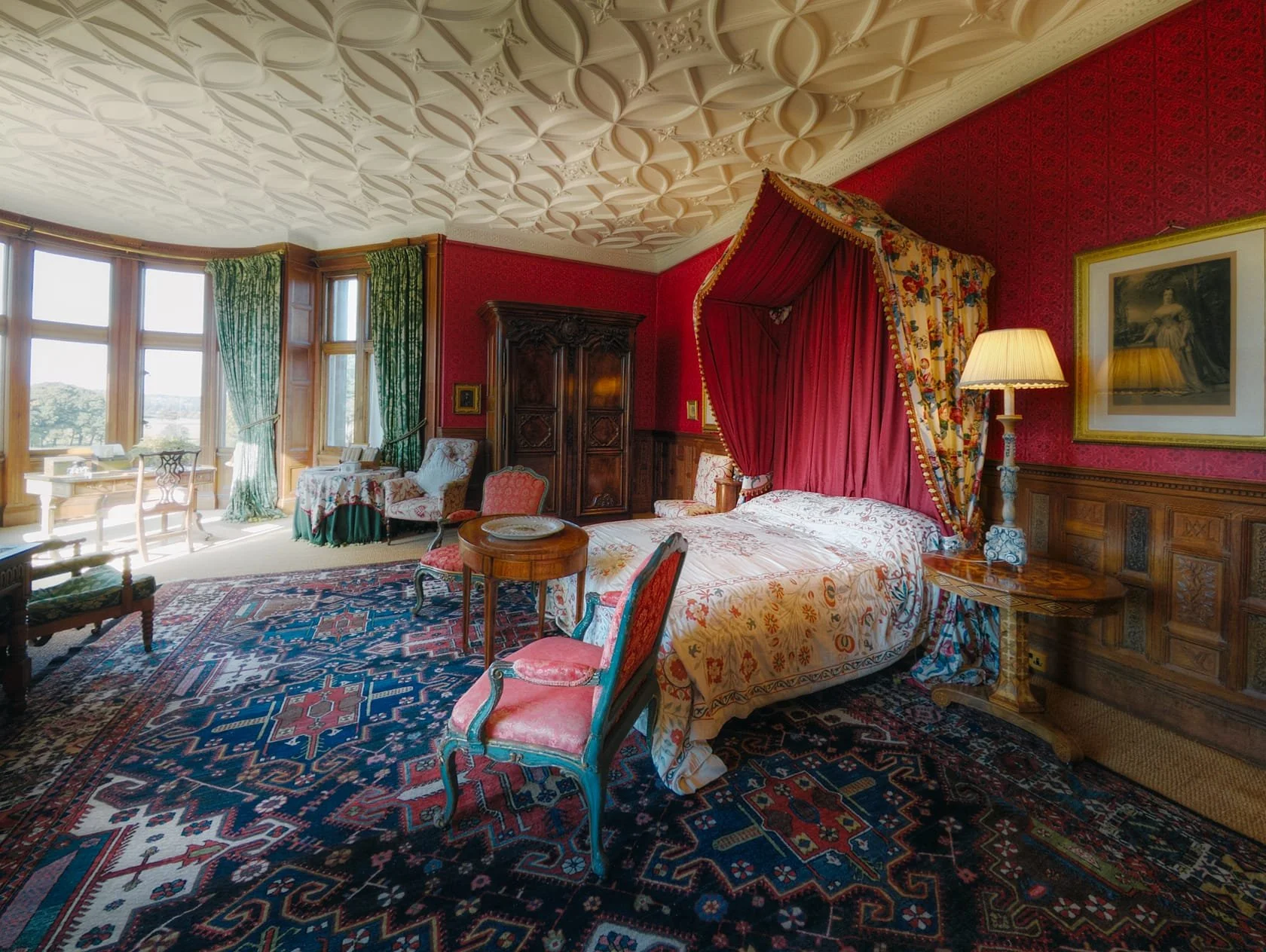 The Duke’s Bedroom. Occupied by the 7th Duke of Devonshire during the latter years of his life. It is said that Holker remained his favourite residence even after he had inherited Chatsworth and all the other Devonshire houses.