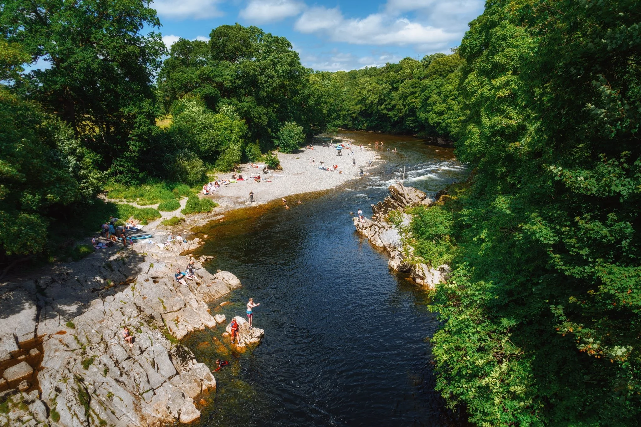 From Devil’s Bridge, people swim and play in the river, and picnic on the rocks. What better way to enjoy a gorgeous summer’s day?