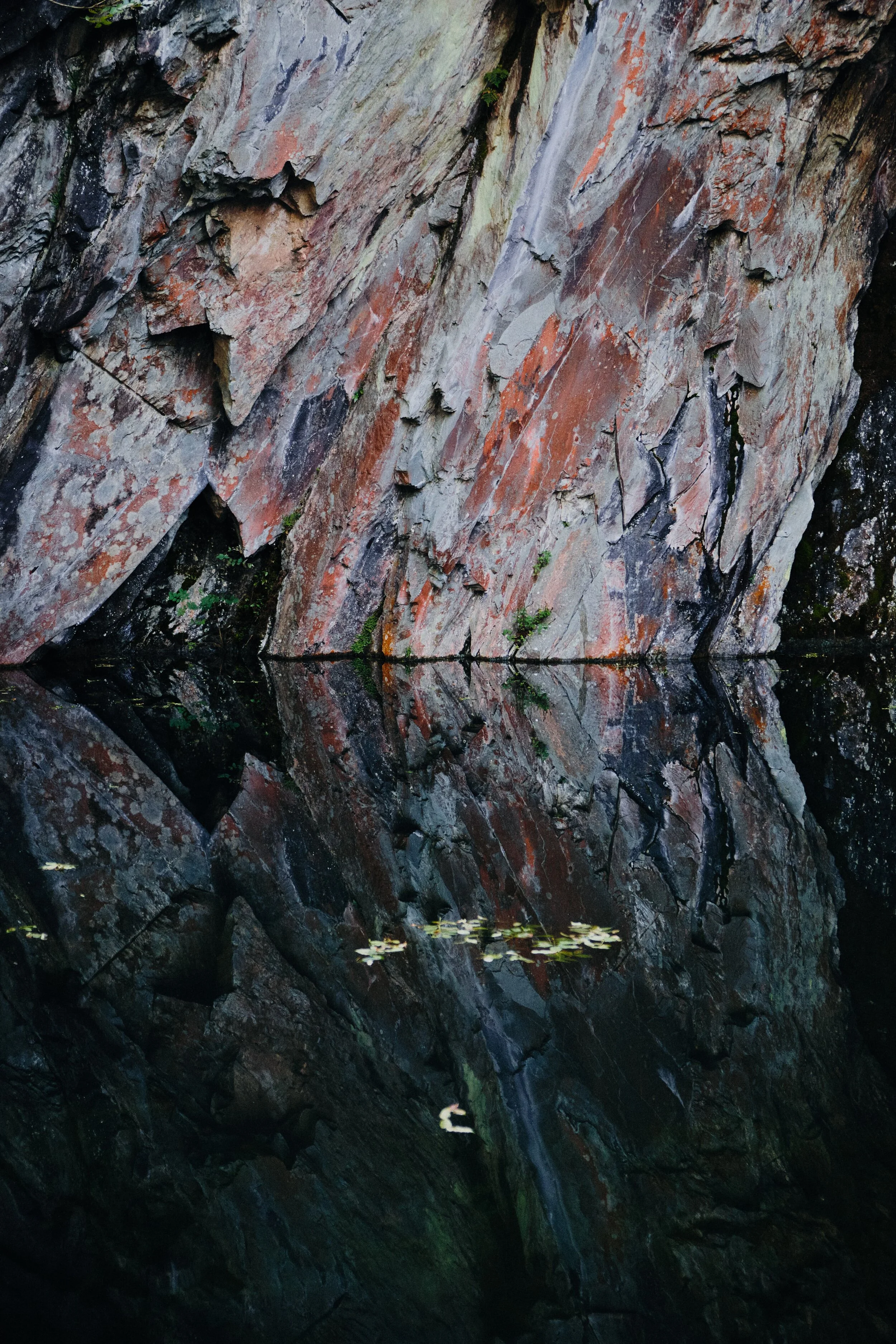 A pool has filled Rydal Cave, offering crisp reflections that I played around with.