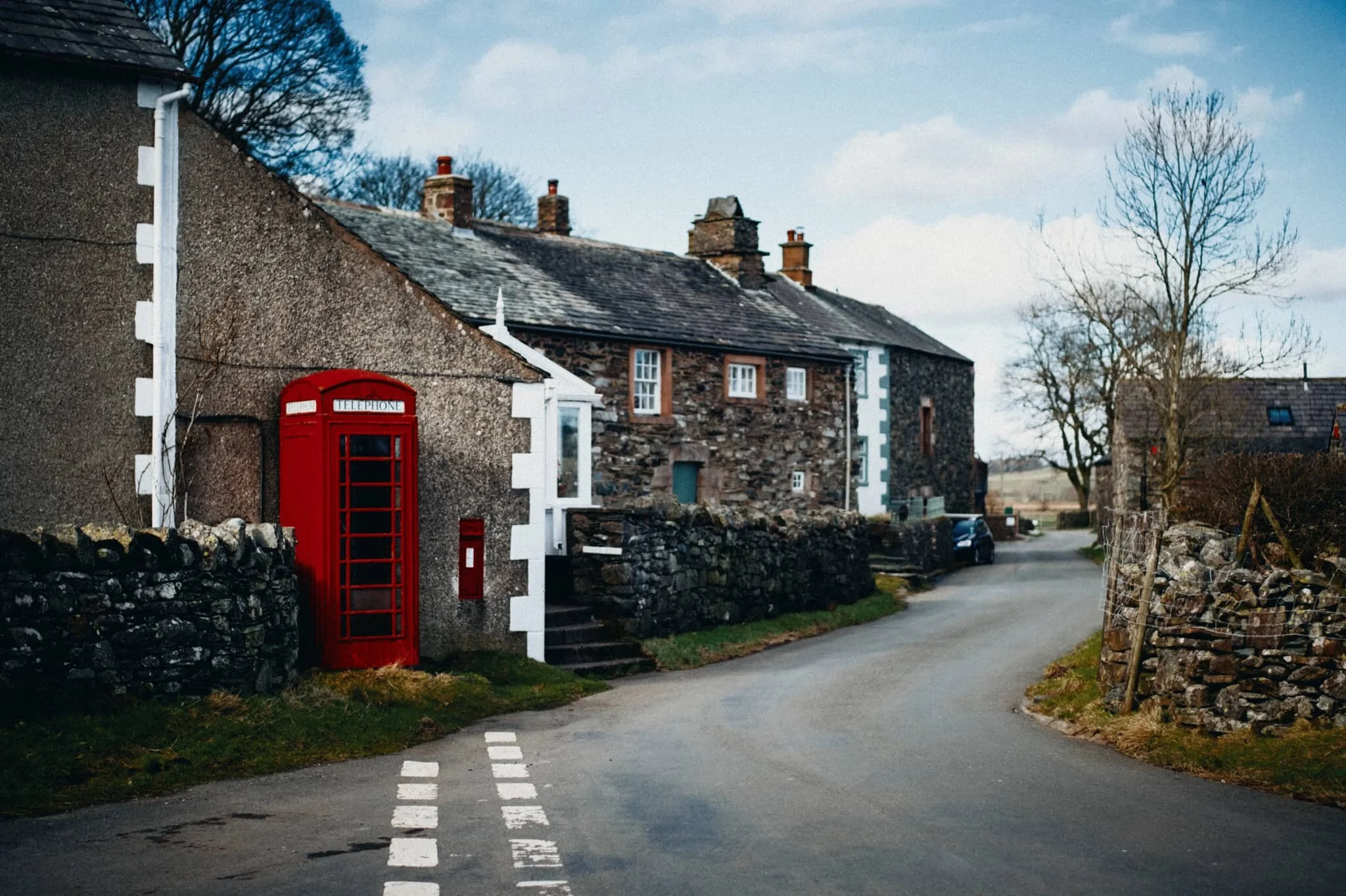 Mosedale village is almost impossibly quaint, complete with a red phone booth and a GR-era post box.