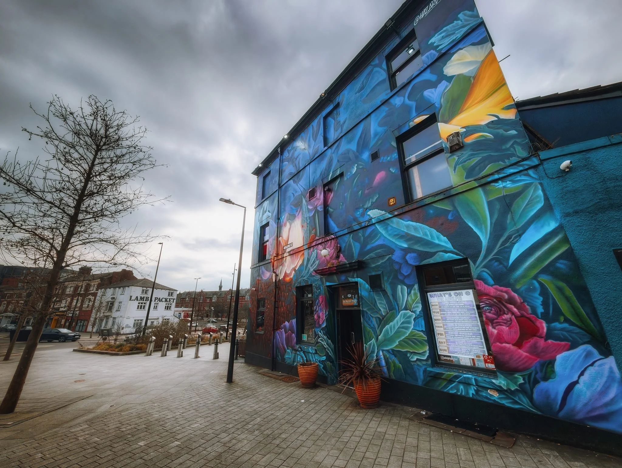 The Adelphi mural, created as part of the pub’s extensive refurbishment in 2021.