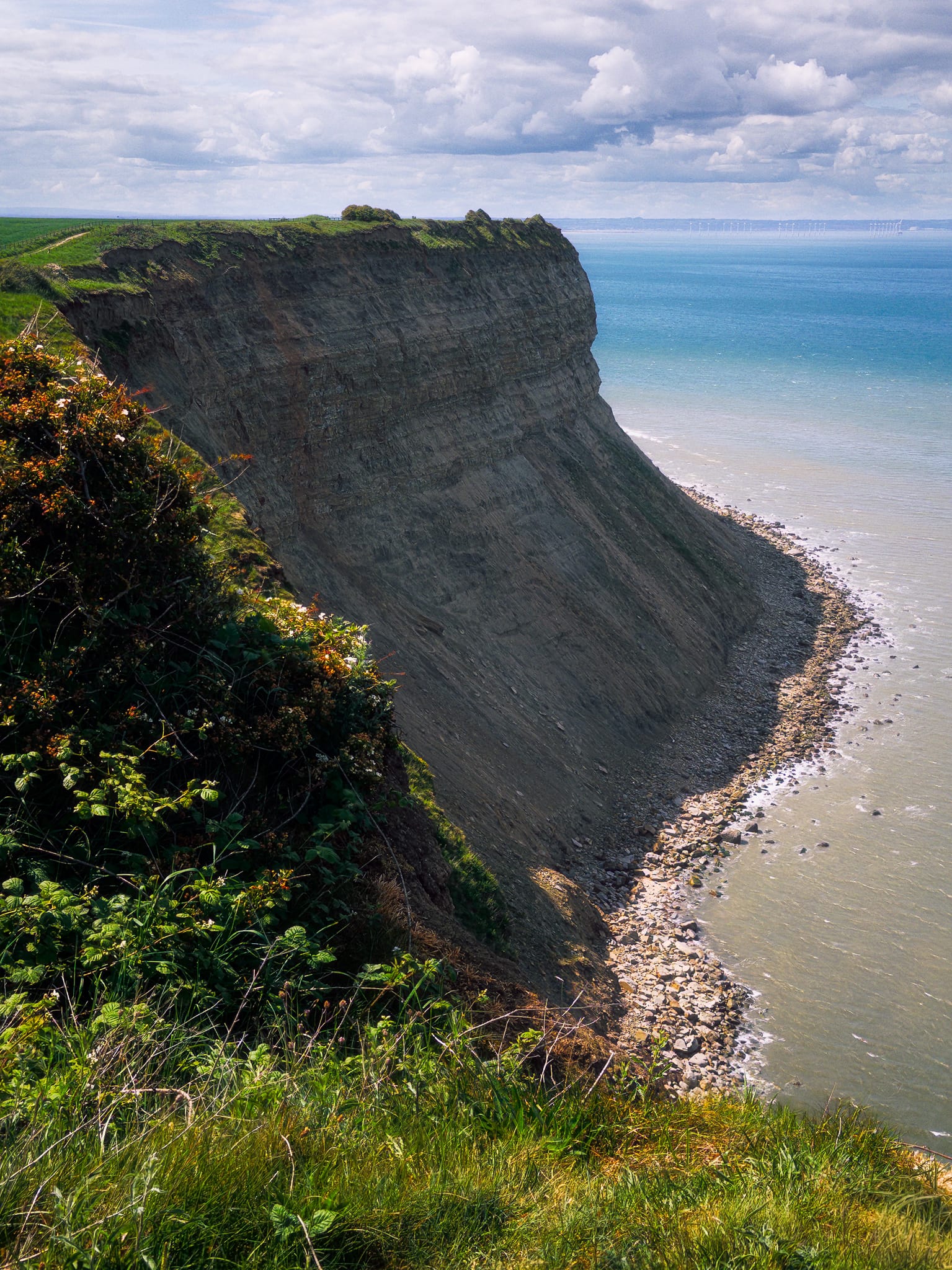Parts of the path along the Cleveland Way have experienced heavy erosion. You wouldn’t want to mess with a drop like this.