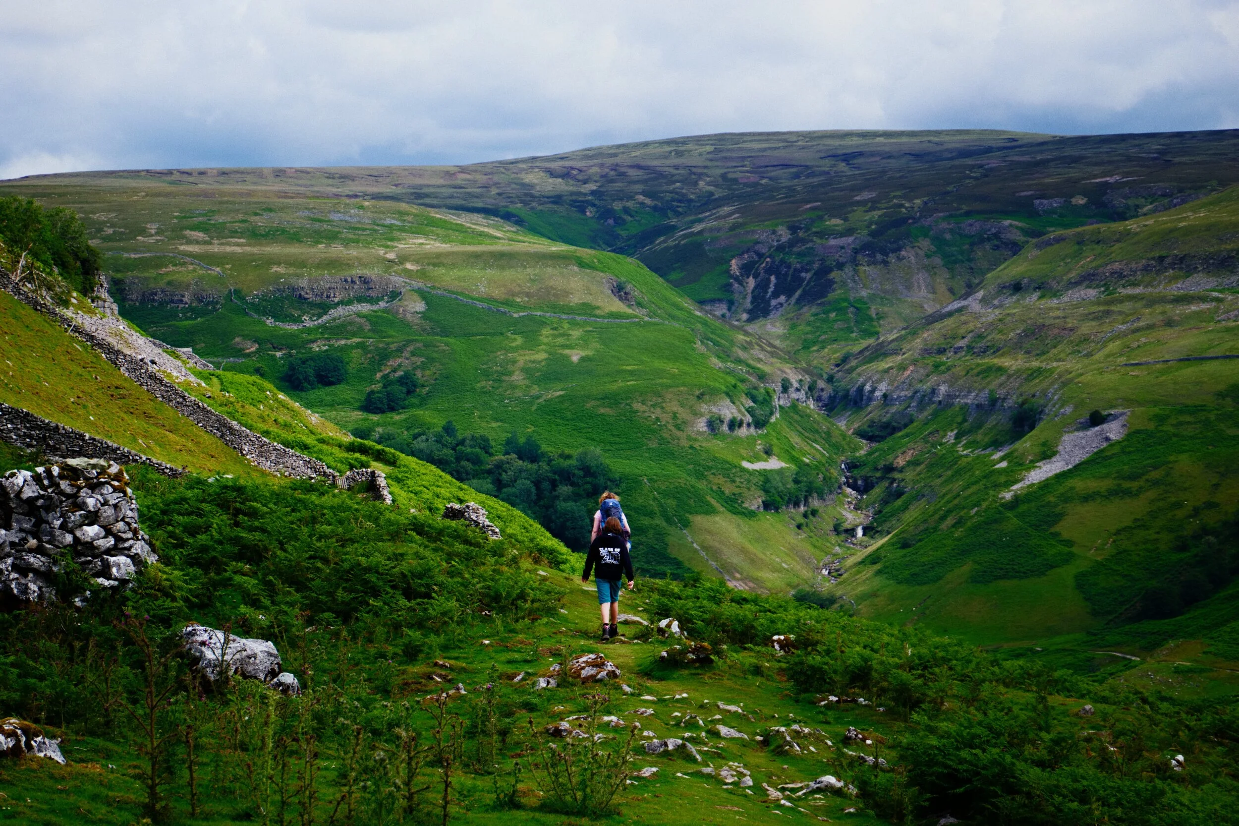 Looking back at Swinner Gill and Rogan’s Seat (672 m/2,205 ft) above it.