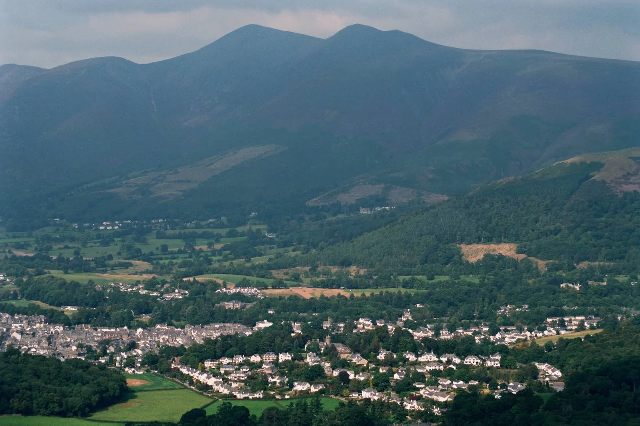 Mighty Skiddaw looming above Keswick.