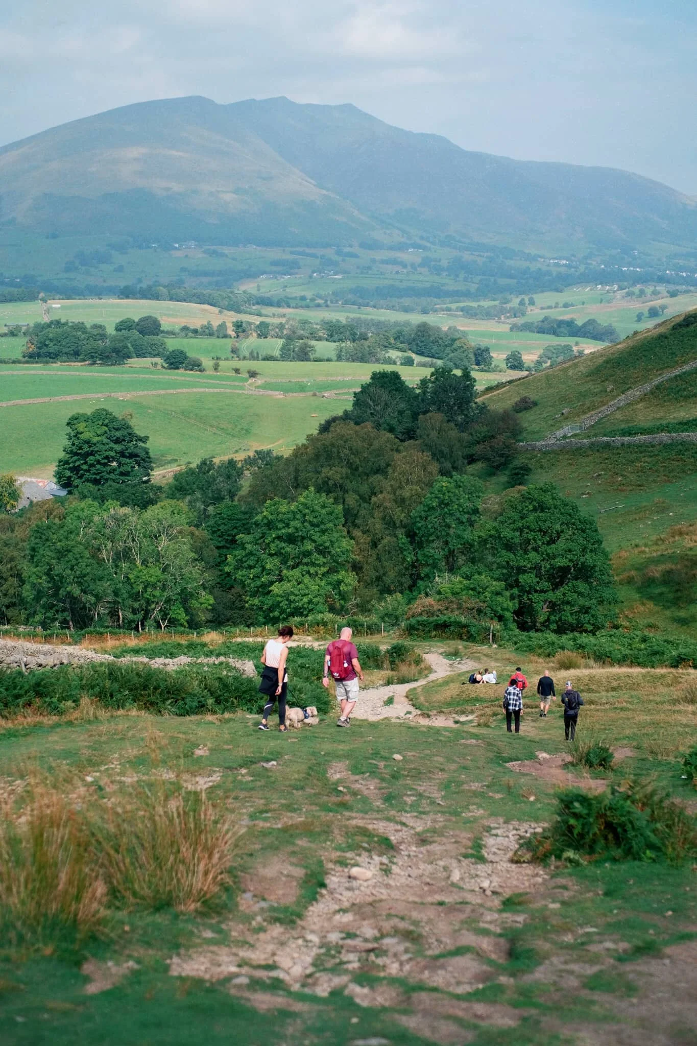 Magnificent Blencathra, demanding our constant attention as we climb off the shoulders of Walla Crag.